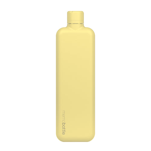 Slim memobottle (Stainless Steel) - Butter Yellow