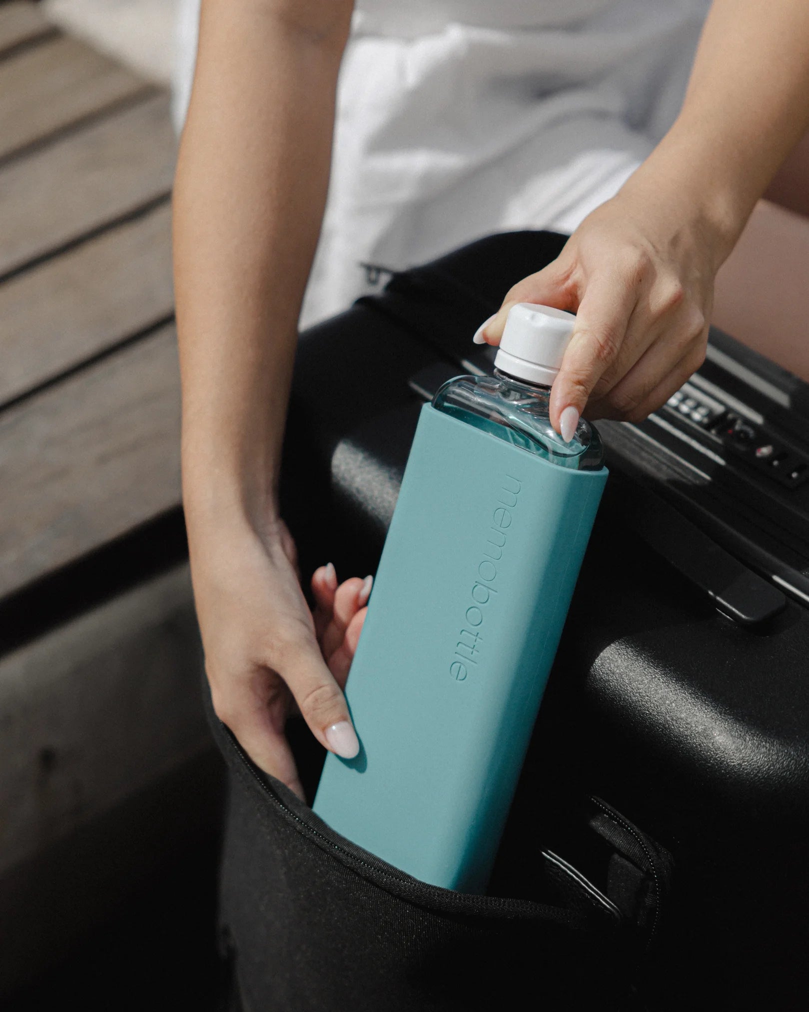 Flat water bottle hotsell