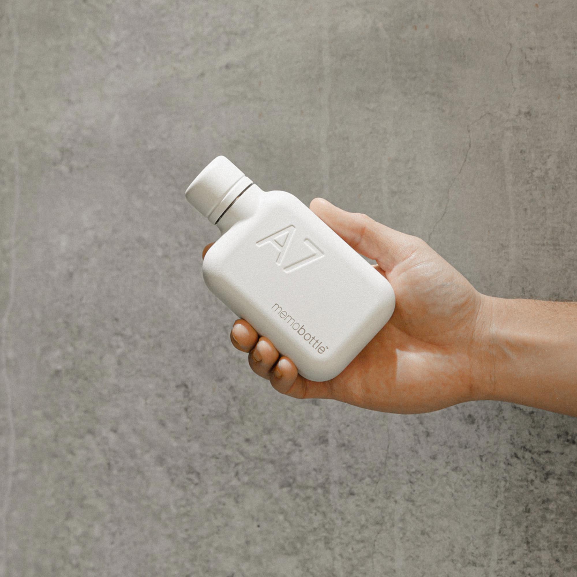 A7 Stainless Steel memobottle - WHITE