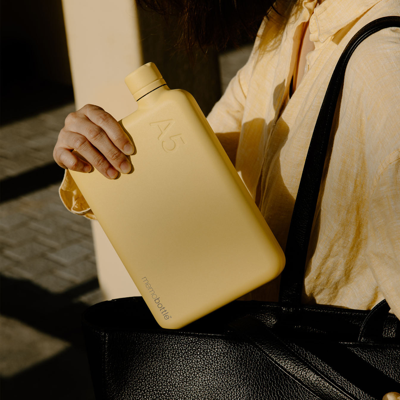 A5 memobottle (Stainless Steel) - Butter Yellow