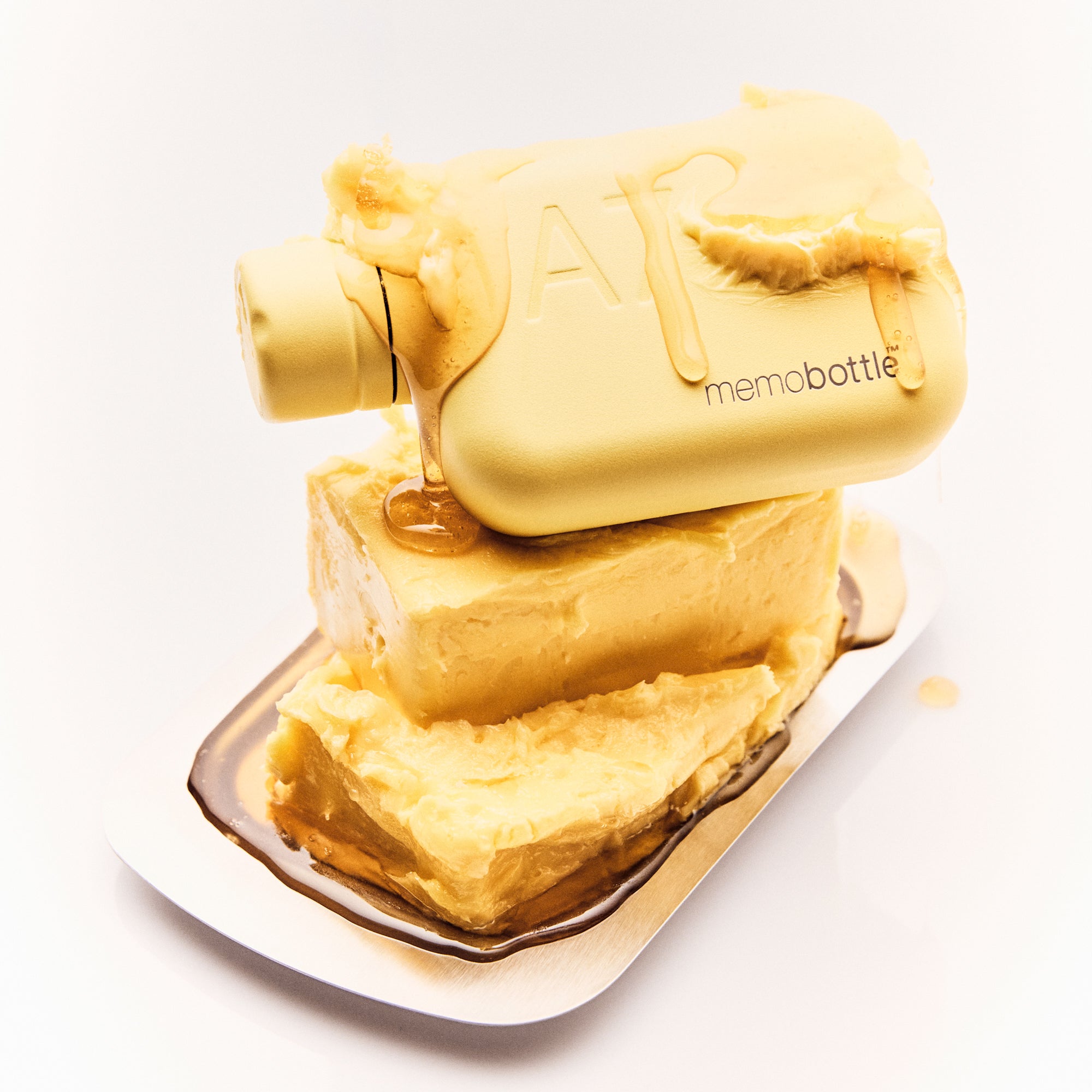 A7 memobottle (Stainless Steel) - Butter Yellow