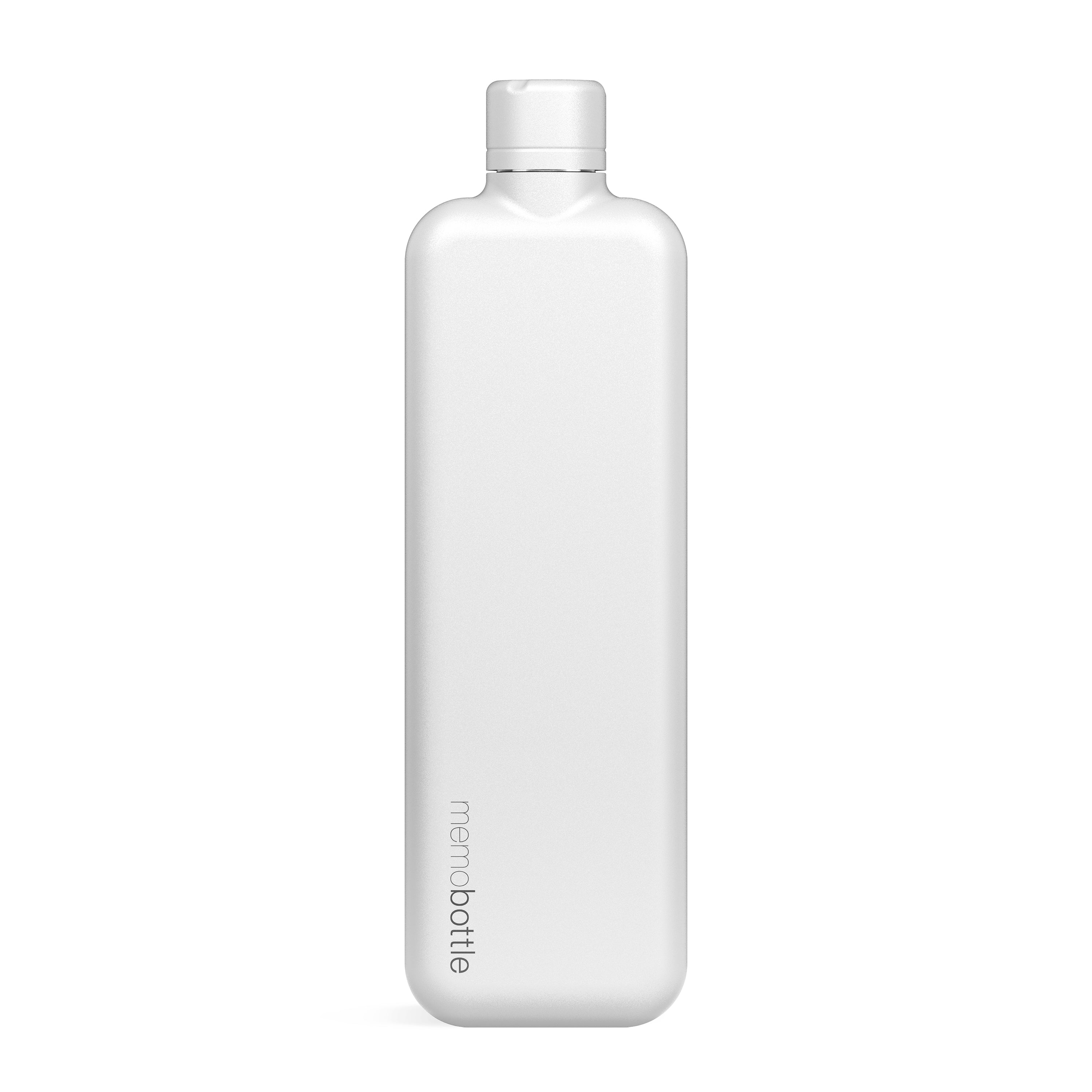 SLIM Stainless Steel memobottle - WHITE